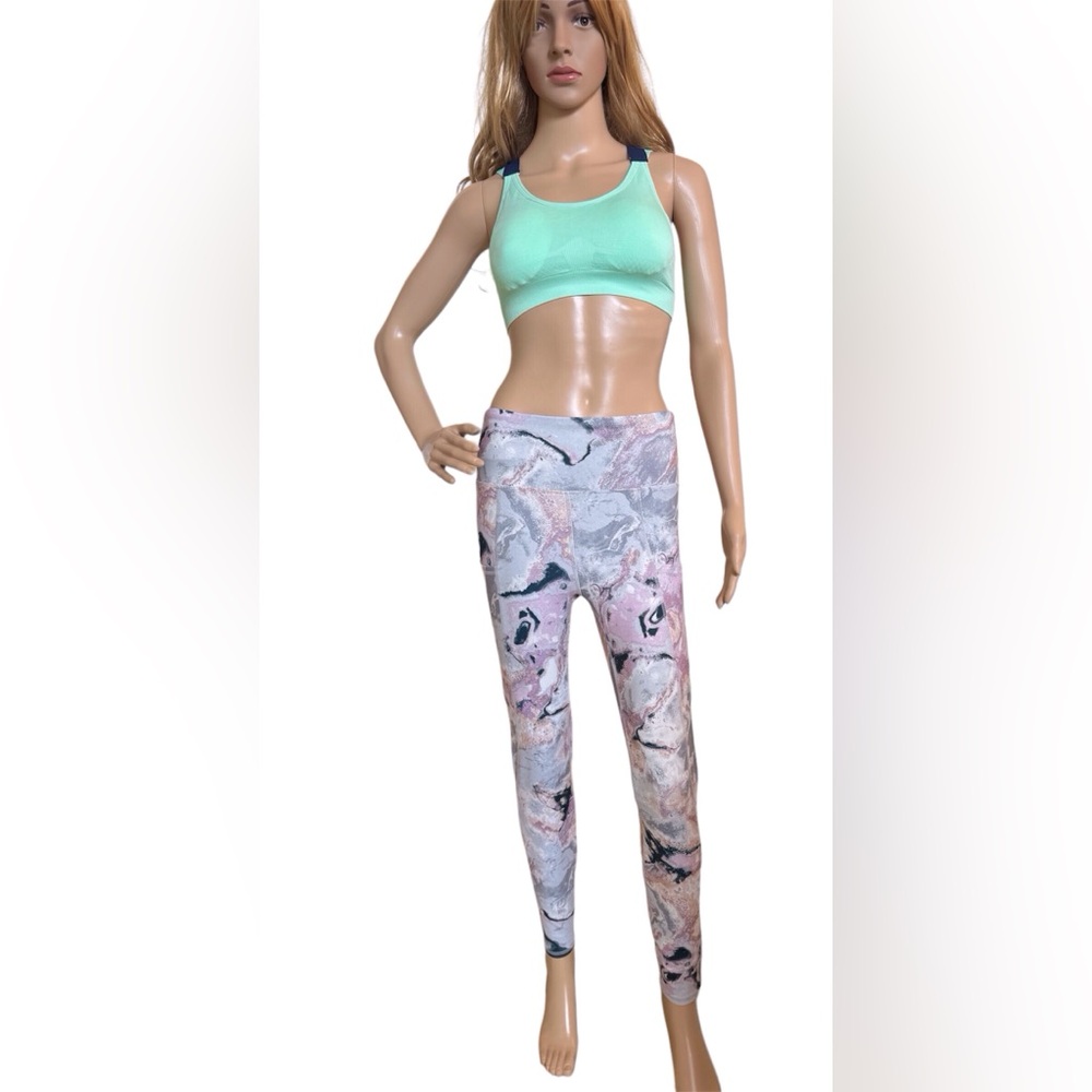 Tahari Marble Swirl Sport  Leggings